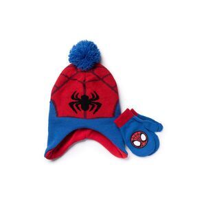 Spider Man Toddler Boys Character License Cold Weather Hat Pair Of Gloves 2